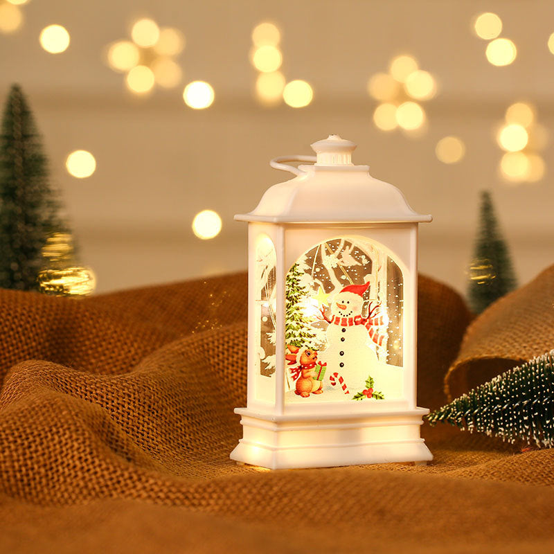 Christmas decorations, illuminated hand-held oil lamps, LED display window decorations, party decorations, children's small gifts